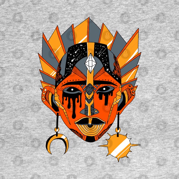 Orangrey African Mask No 12 by kenallouis